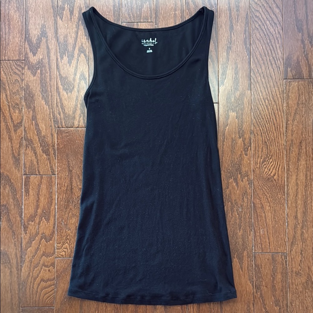 Ingrid & Isabel Maternity Black Cotton Tank Top, Small